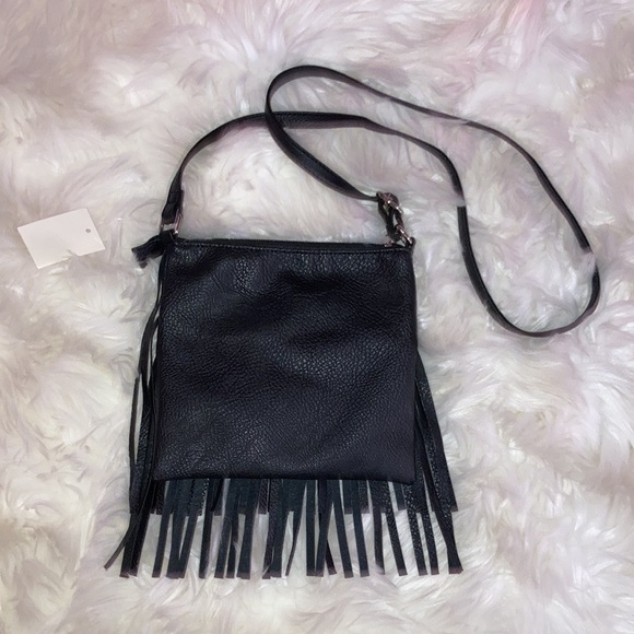 AMICI Black Fringe Shoulder Bag Purse for Girls - Picture 6 of 7